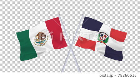 メキシコとドミニカ共和国の国旗 メキシコとドミニカ共和国の国旗 79260613