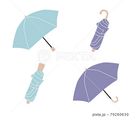 折り畳み傘 傘 日傘のイラスト素材
