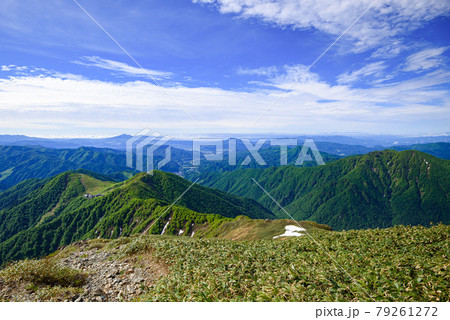 青空と初夏の谷川岳からの眺め 青空と初夏の谷川岳からの眺め 79261272