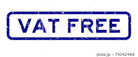 Grunge blue vat free word square rubber seal stamp on white background Grunge blue vat free word square rubber seal stamp on white background 79262468