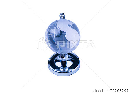 Globe is made of glass isolated on a white background Globe is made of glass isolated on a white background 79263297