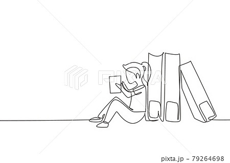Hands holding open book in one line drawing style Reading education  concept Hand drawn vector Illustration 18967458 Vector Art at Vecteezy