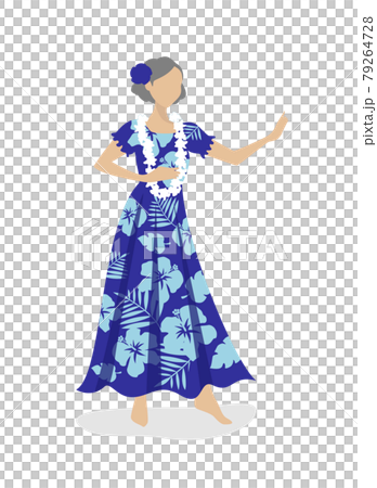 Senior women doing hula dance 79264728