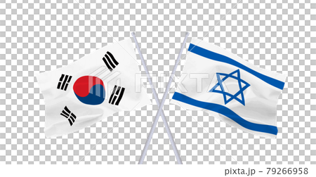 韓国とイスラエル国の国旗 韓国とイスラエル国の国旗 79266958