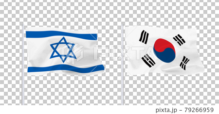 韓国とイスラエル国の国旗 韓国とイスラエル国の国旗 79266959