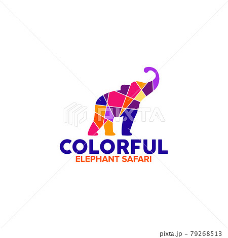 Elephant Safari Logo Design Templateのイラスト素材