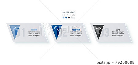 Business infographic  template with step or option design. 79268689