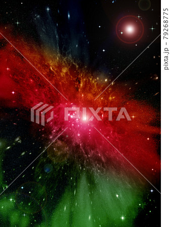 galaxy in a free space. 3D rendering 79268775