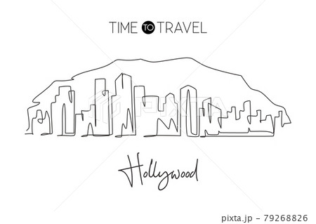 Single continuous line drawing of Las Vegas - Stock Illustration  [70176344] - PIXTA