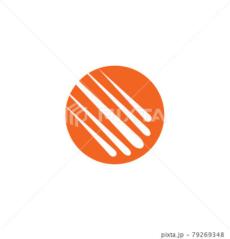 Falling meteor logo design template 79269348