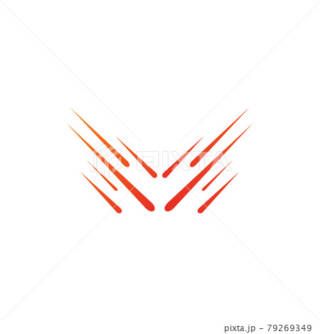 Falling meteor logo design template Falling meteor logo design template 79269349