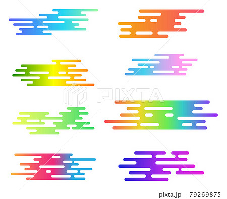 Japanese or chinese pattern elements. Aian decoration. 79269875