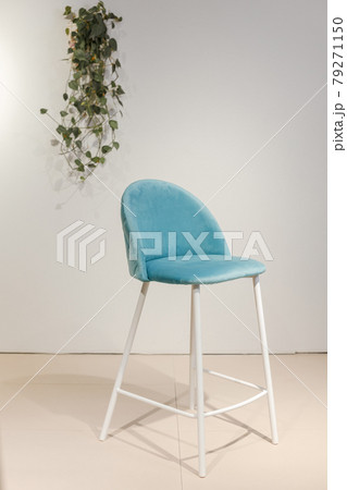 Modern velours armchair in a room 79271150