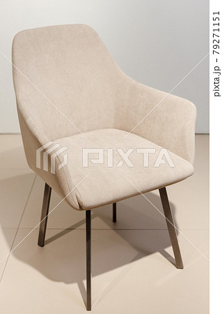 Modern velours armchair in a room 79271151