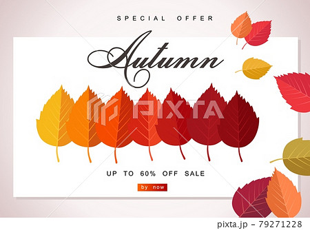 Autumn sale background template. Layouts for shopping sale or promo poster and frame leaflet or web banner Autumn sale background template. Layouts for shopping sale or promo poster and frame leaflet or web banner 79271228