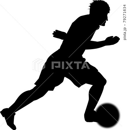 サッカー影ドリブルトップスピード 79271634
