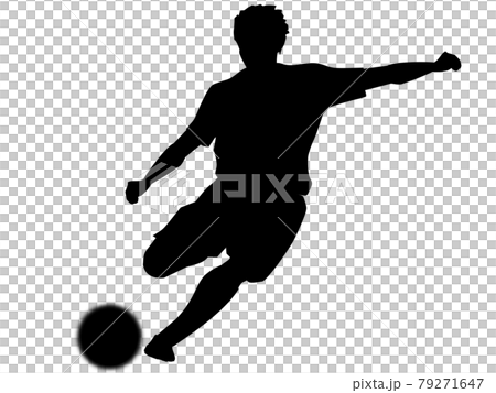 サッカー影シュート準備 79271647