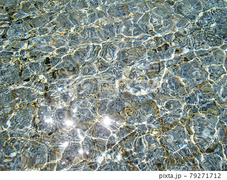 光がキラキラと反射する水面の写真素材 光がキラキラと反射する水面の写真素材
