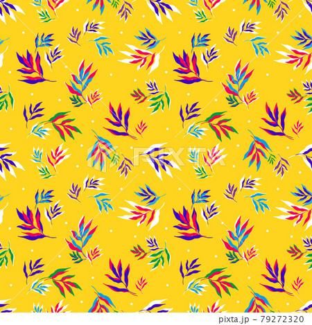 Seamless pattern of colorful tropical leaves Seamless pattern of colorful tropical leaves 79272320