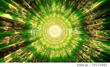 Psychedelic distorted tunnel 4K UHD 3D illustration 79272882