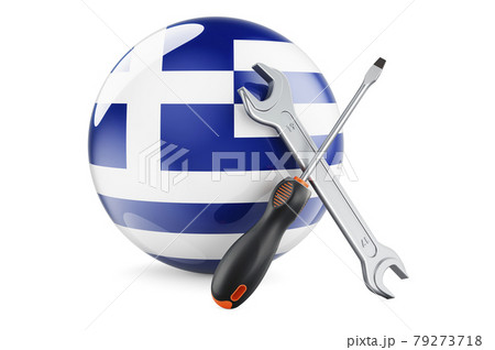 Service and repair in Georgia concept. Screwdriver and wrench with Georgian flag, 3D rendering Service and repair in Georgia concept. Screwdriver and wrench with Georgian flag, 3D rendering 79273718
