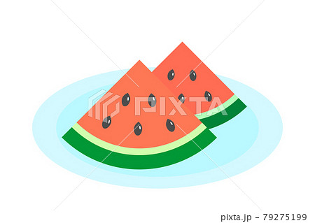 スイカ アイコン ベクターイラスト スイカ アイコン ベクターイラスト 79275199