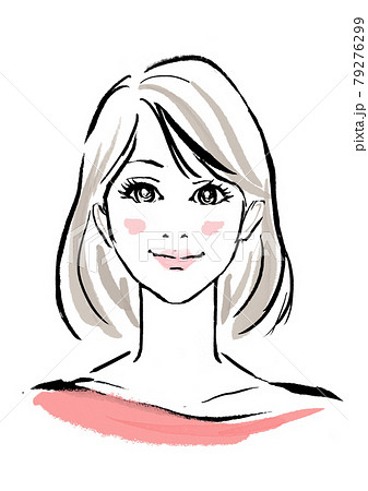 ボブヘアの女性 79276299