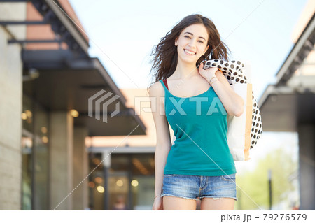 shopping at outlet store shopping at outlet store 79276579