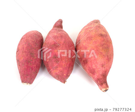sweet potatoes on the white background sweet potatoes on the white background 79277324