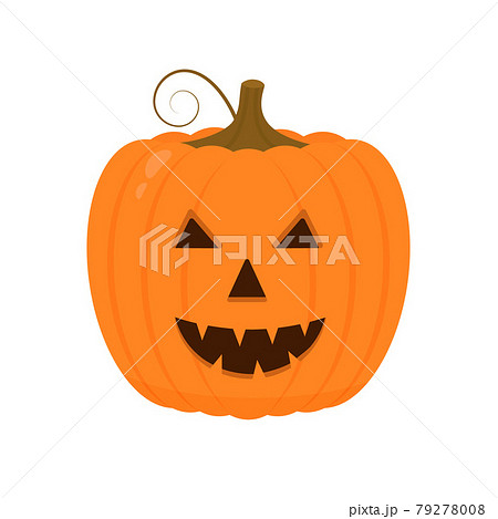 Laughing Halloween Pumpkin icon isolated on white. Cute cartoon Jack-o -Lantern. Halloween party decorations. Easy to edit vector template Laughing Halloween Pumpkin icon isolated on white. Cute cartoon Jack-o -Lantern. Halloween party decorations. Easy to edit vector template 79278008