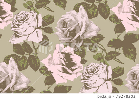 A seamless vintage pattern. Roses  79278203