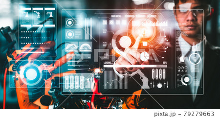 Advanced robot arm system for digital industry and factory robotic technology 79279663