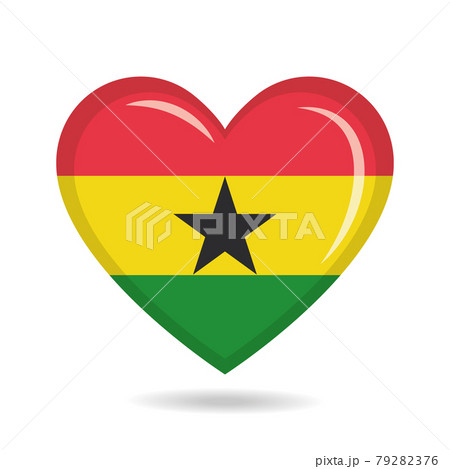 Ghana national flag in heart shape vector illustration Ghana national flag in heart shape vector illustration 79282376