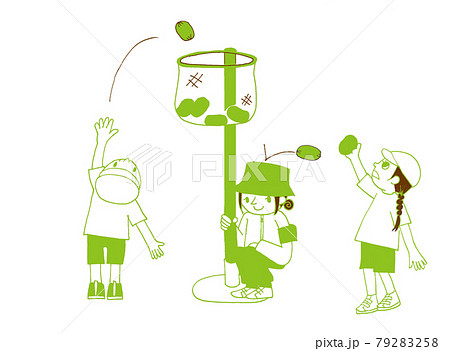 運動会 幼稚園 保育園 玉入れ グリーン 運動会 幼稚園 保育園 玉入れ グリーン 79283258