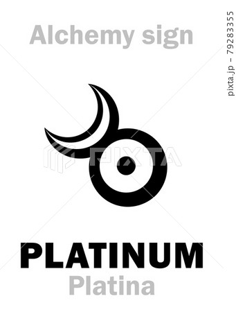 Alchemy Alphabet: PLATINA (Platinum < spanish: Platino "little silver"), also: Witgoud ("white gold"), rare noble precious silverish dense ductile metal, endowed hellish features. Ch.formula=[Pt].  79283355