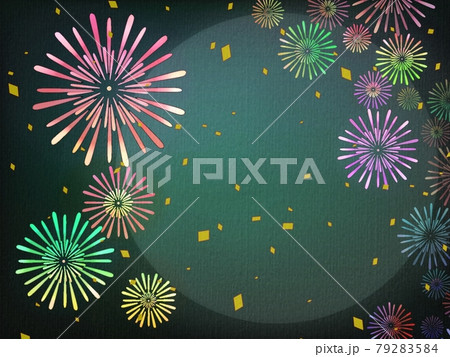 夏の花火 背景のイラスト素材