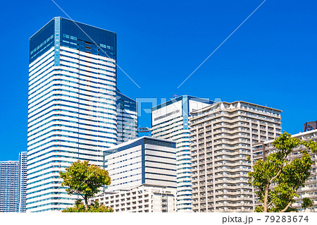 東京都の都市風景 晴海1丁目周辺の高層ビル群 東京都の都市風景 晴海1丁目周辺の高層ビル群 79283674