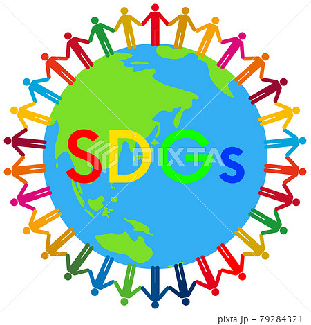 地球儀　SDGsイメージ素材 79284321