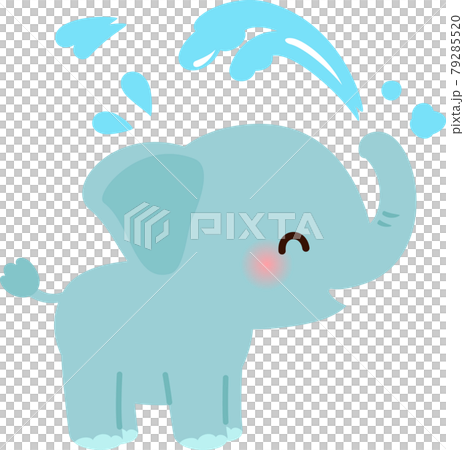 一頭小像用鼻子洗澡 一頭小像用鼻子洗澡 79285520