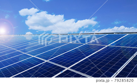 Solar cell panels which are installed on a roof of a building to save power and money become dirty caused by groups of pigeons. Solar cell panels which are installed on a roof of a building to save power and money become dirty caused by groups of pigeons. 79285820
