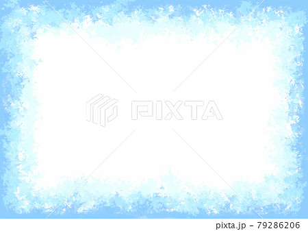 背景素材　青い枠　青から水色へのマーブルグラデーション　広縁　濃いめ 79286206