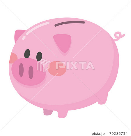 ブタ貯金箱のイラスト素材