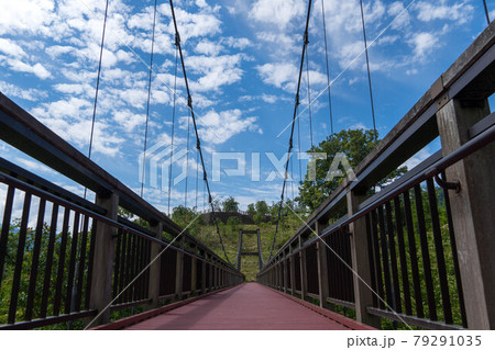 青空 つり橋 富士川クラフトパーク 青空 つり橋 富士川クラフトパーク 79291035