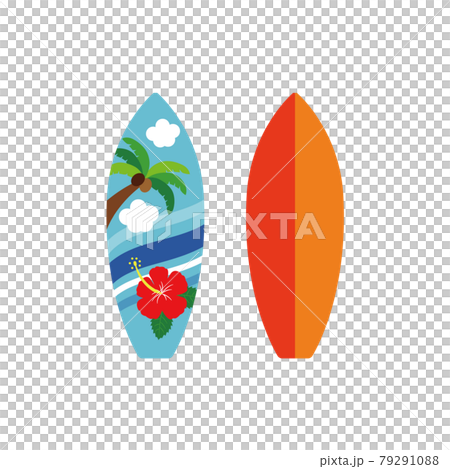 Surfboard illustration - Stock Illustration [79291088] - PIXTA