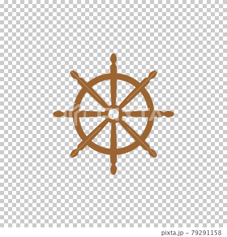 舵のイラストのイラスト素材