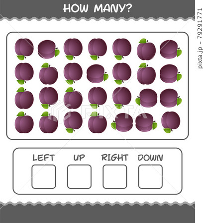 How many cartoon plum. Counting game. Educational game for pre shool years kids and toddlers How many cartoon plum. Counting game. Educational game for pre shool years kids and toddlers 79291771