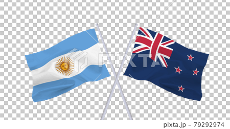 Argentine and New Zealand flags Argentine and New Zealand flags 79292974