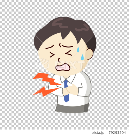一個抱著胸口痛苦的商人 一個抱著胸口痛苦的商人 79293304