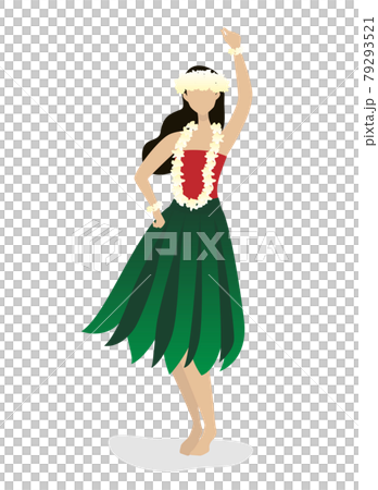 A woman making a hula dance 79293521