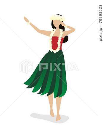 A Woman Making A Hula Dance Stock Illustration